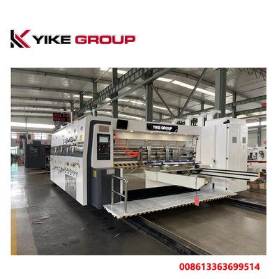 YK-1224 150 پی سی / دقیقه 4 رنگ پرینتر Flexo Slotter ماشین کارتون جعبه ساخت ماشین