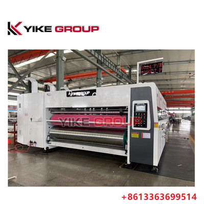YK-1224 150 پی سی / دقیقه 4 رنگ پرینتر Flexo Slotter ماشین کارتون جعبه ساخت ماشین